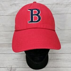 Boston B Hat Red Adjustable Strap OSFM Bay State Apparel Baseball Cap
